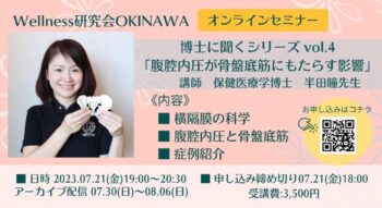 博士に聞くシリーズ vol.４　腹腔内圧が骨盤庭筋にもたらす影響